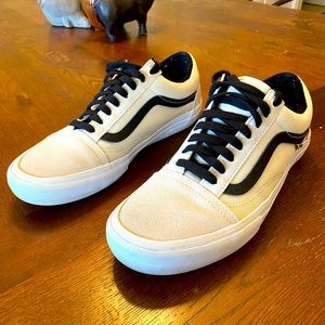 Vans Old School Pro, Marshmallow, white and black, 9 mens
